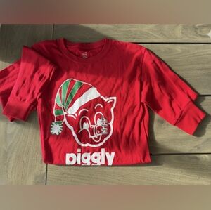 Christmas Piggly Wiggly Red Long Sleeve Shirt